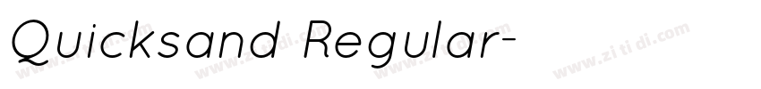 Quicksand Regular字体转换